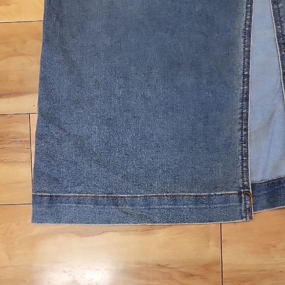 💜 FRYE AND CO. Size 8 Long Denim Skirt In Color Marley Wash NWT - Picture 6 of 14